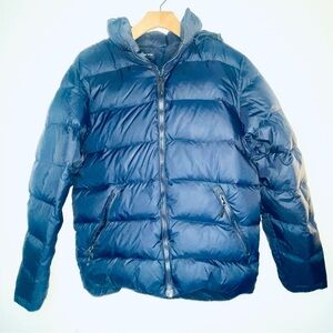 LANDS’ END Puffer Coat Jacket with detachable hood S 34-36